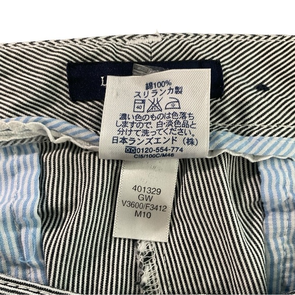 LAND’S END Wide Leg Seersucker Cotton Pants - Size 8 Fit 1 - Picture 5 of 5